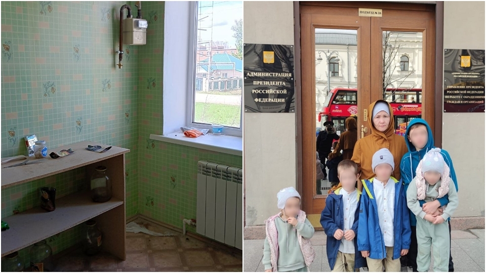 После жалобы в приемную президента РФ многодетной погорелице дали временное жилье