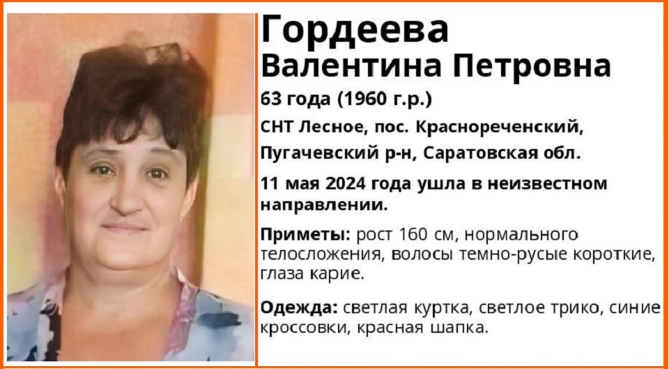 В окрестностях Пугачева ищут пропавшую пожилую женщину